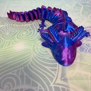 Vibrant Blue and Purple Decorative dragon